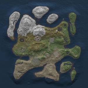 Thumbnail Rust Map: Procedural Map, Size: 3000, Seed: 1000265472, 12 Monuments