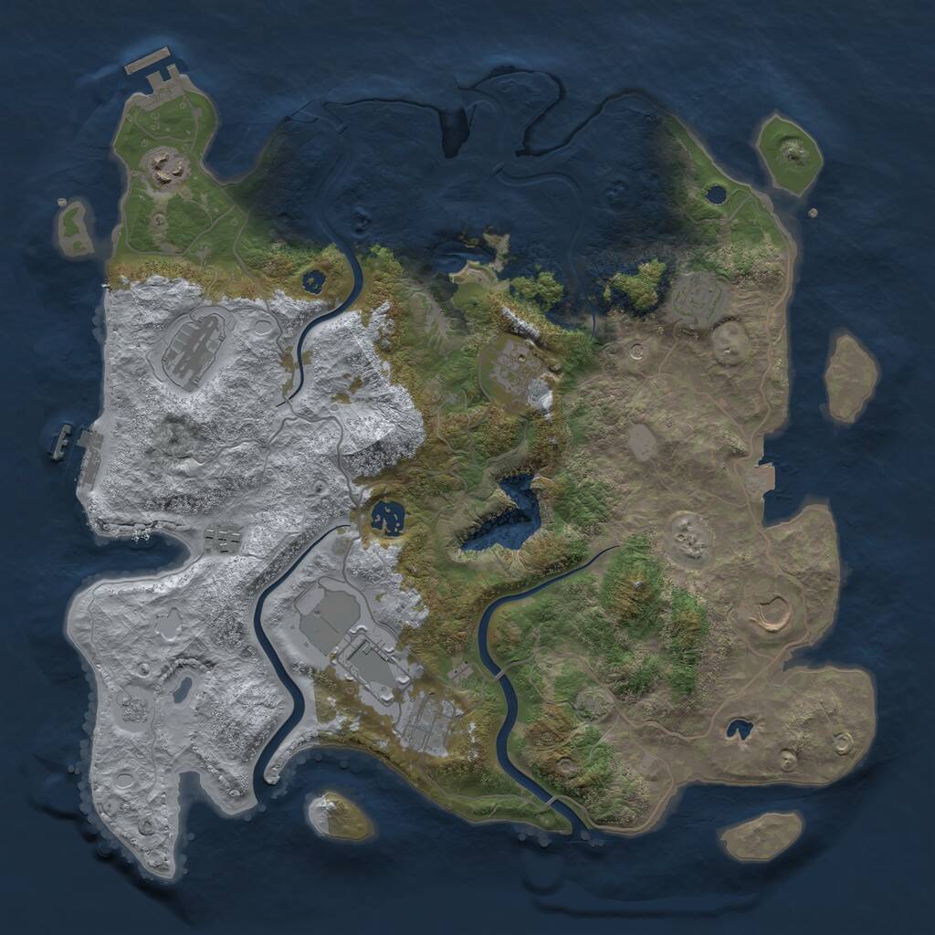 Rust Map: Procedural Map, Size: 4000, Seed: 1413491, 15 Monuments