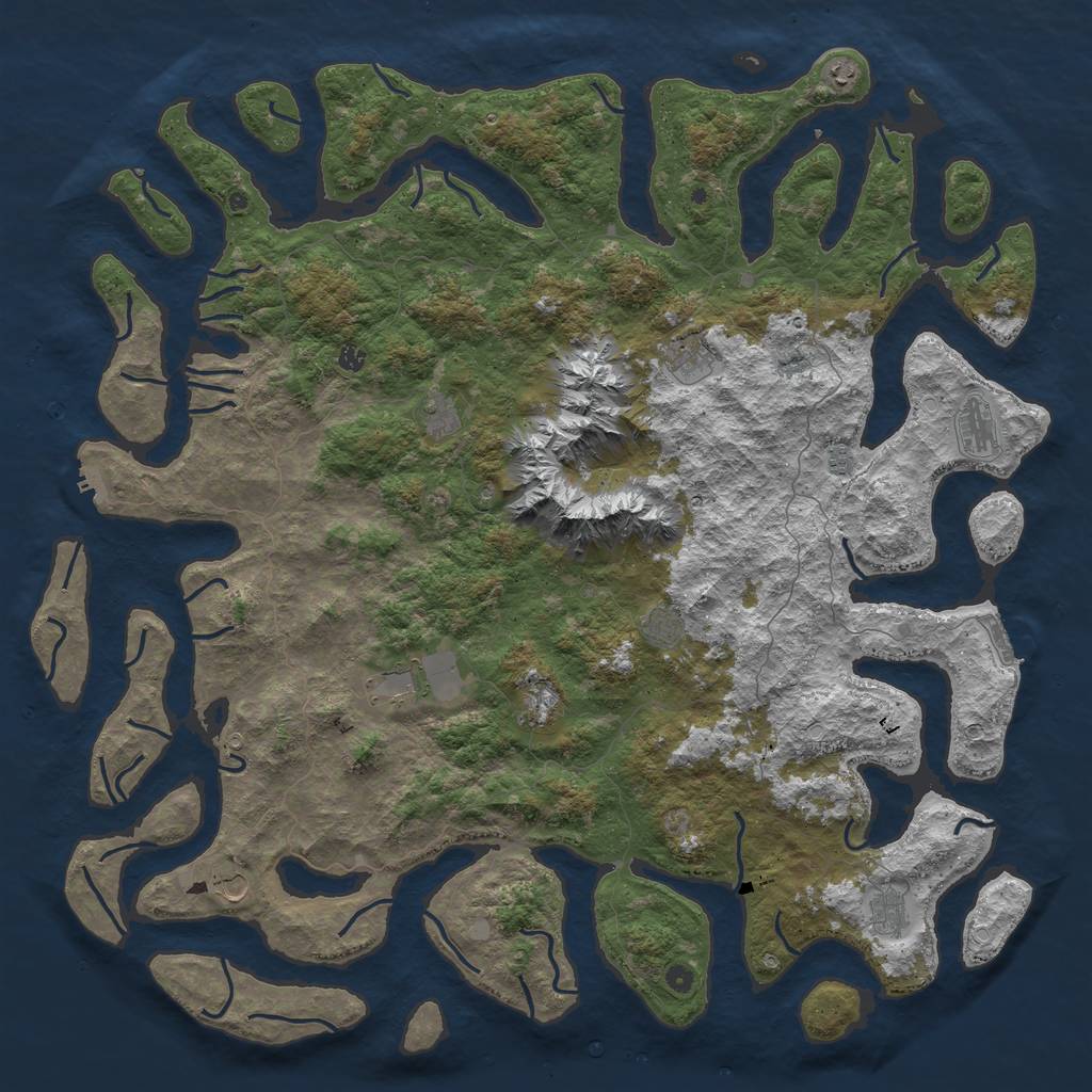 Rust Map: Procedural Map, Size: 6000, Seed: 18792, 19 Monuments