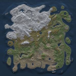 Thumbnail Rust Map: Procedural Map, Size: 4500, Seed: 75, 14 Monuments