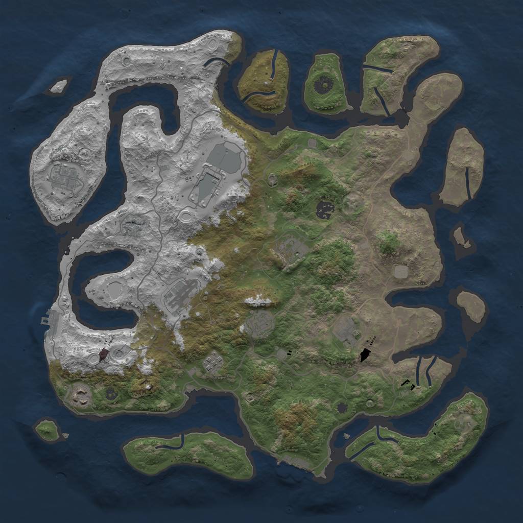Rust Map: Procedural Map, Size: 4250, Seed: 178525727, 17 Monuments