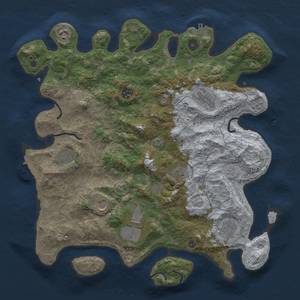 Thumbnail Rust Map: Procedural Map, Size: 4000, Seed: 1256, 17 Monuments