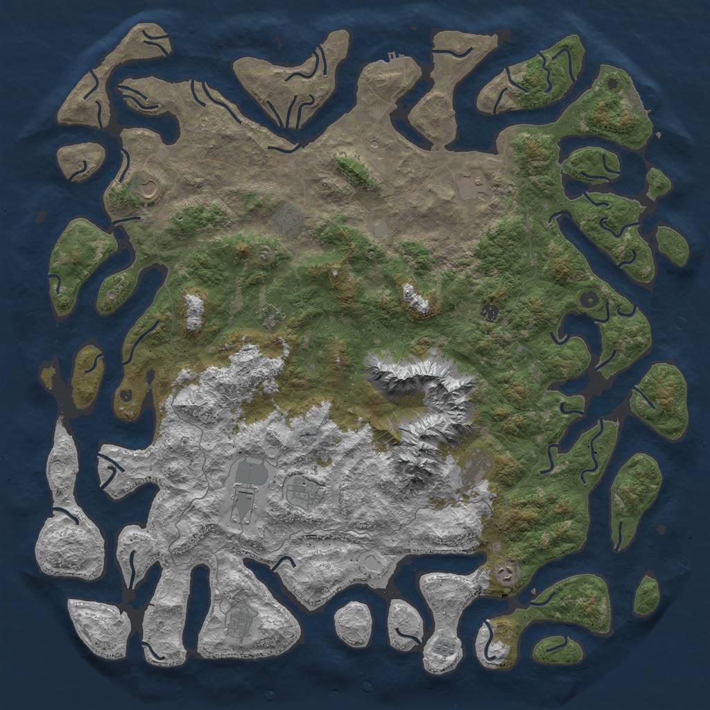 Rust Map: Procedural Map, Size: 6000, Seed: 1567560904, 19 Monuments