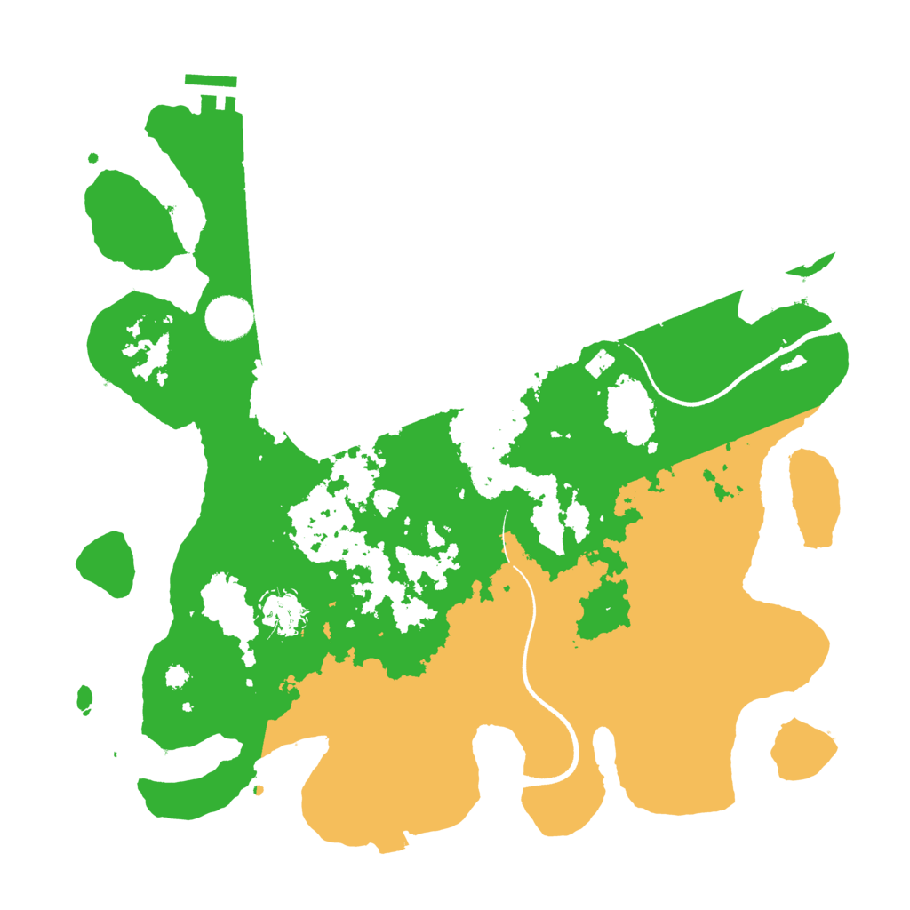 Biome Rust Map: Procedural Map, Size: 3550, Seed: 53494