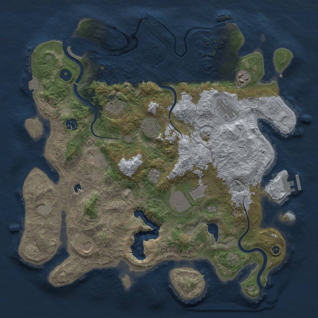 Rust Map: Procedural Map, Size: 4000, Seed: 926078, 15 Monuments