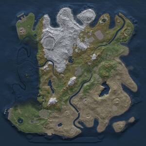 Thumbnail Rust Map: Procedural Map, Size: 4000, Seed: 227, 17 Monuments