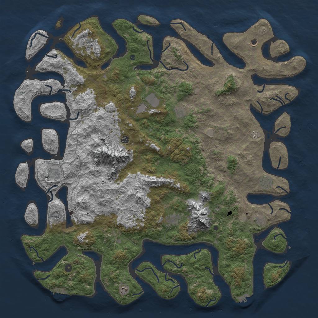 Rust Map: Procedural Map, Size: 6000, Seed: 17489, 19 Monuments