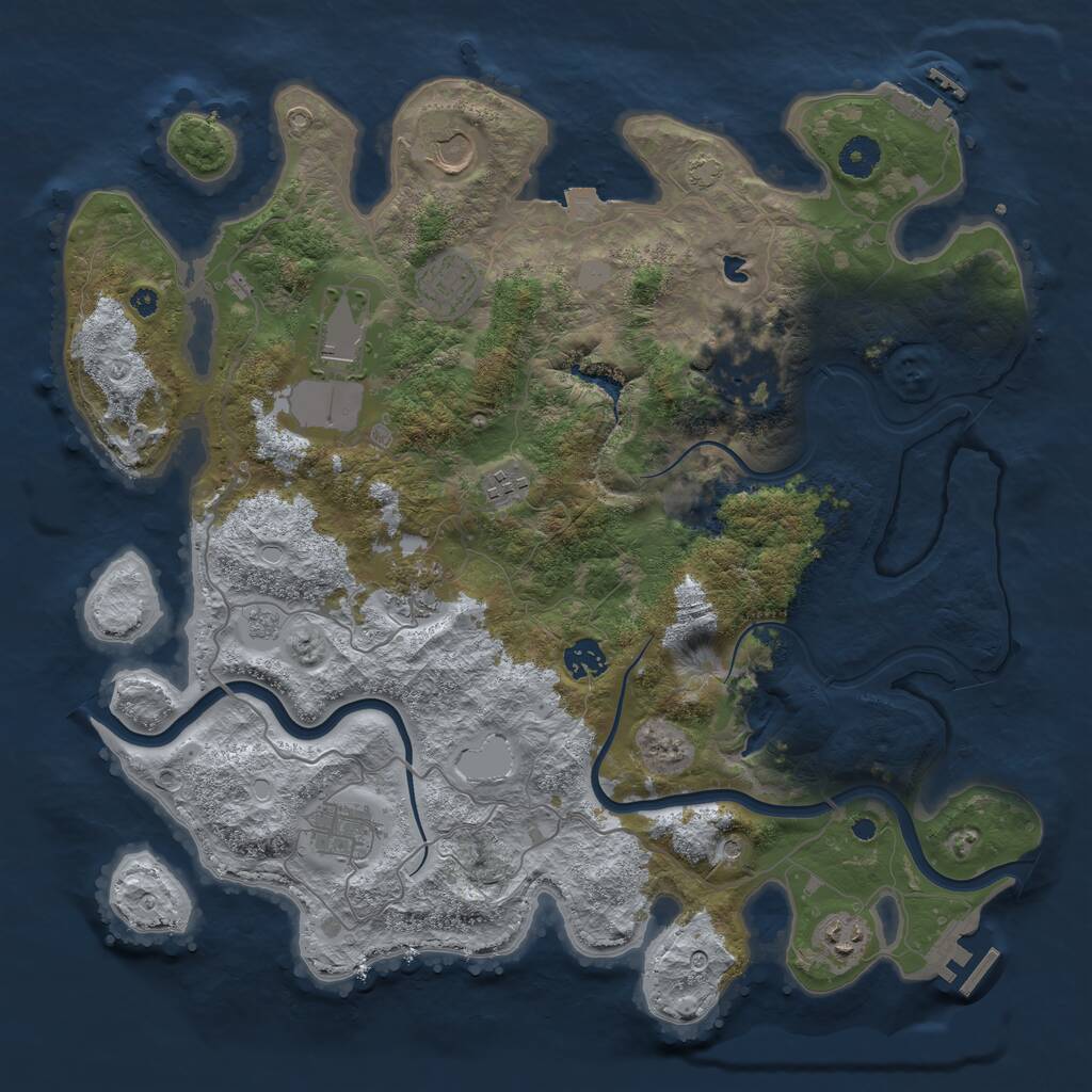 Rust Map: Procedural Map, Size: 4000, Seed: 795815, 15 Monuments