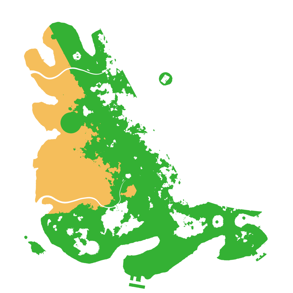 Biome Rust Map: Procedural Map, Size: 3700, Seed: 566681