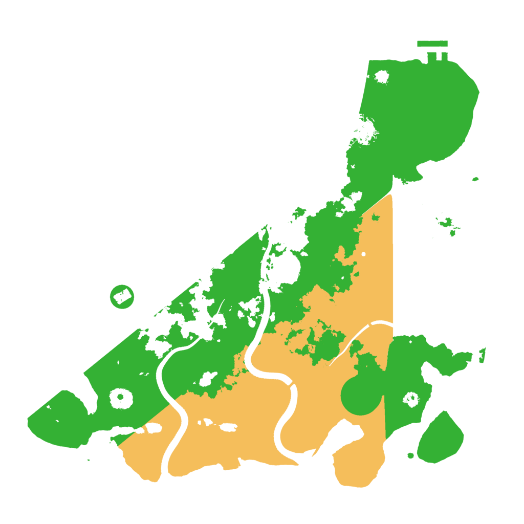 Biome Rust Map: Procedural Map, Size: 3500, Seed: 183378585