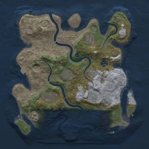 Thumbnail Rust Map: Procedural Map, Size: 3200, Seed: 4, 13 Monuments