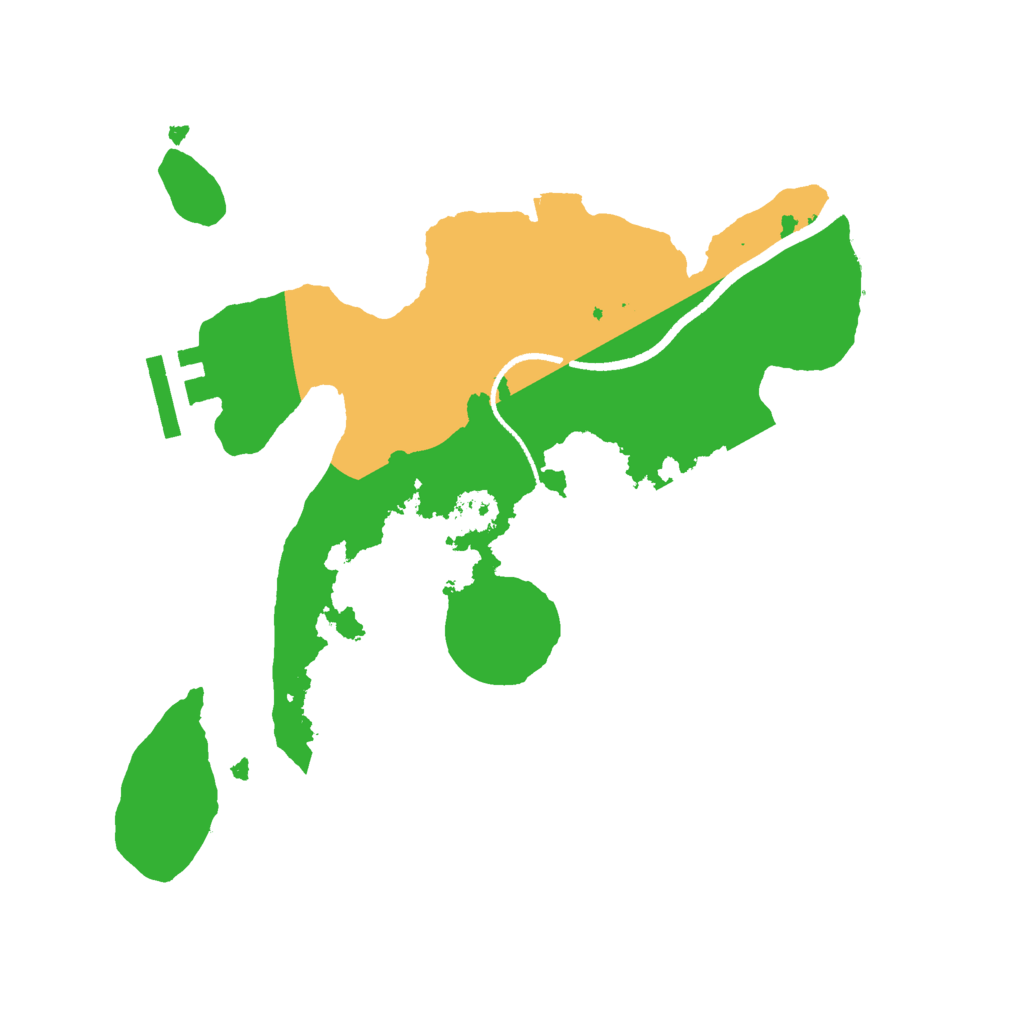 Biome Rust Map: Procedural Map, Size: 2500, Seed: 1221566901