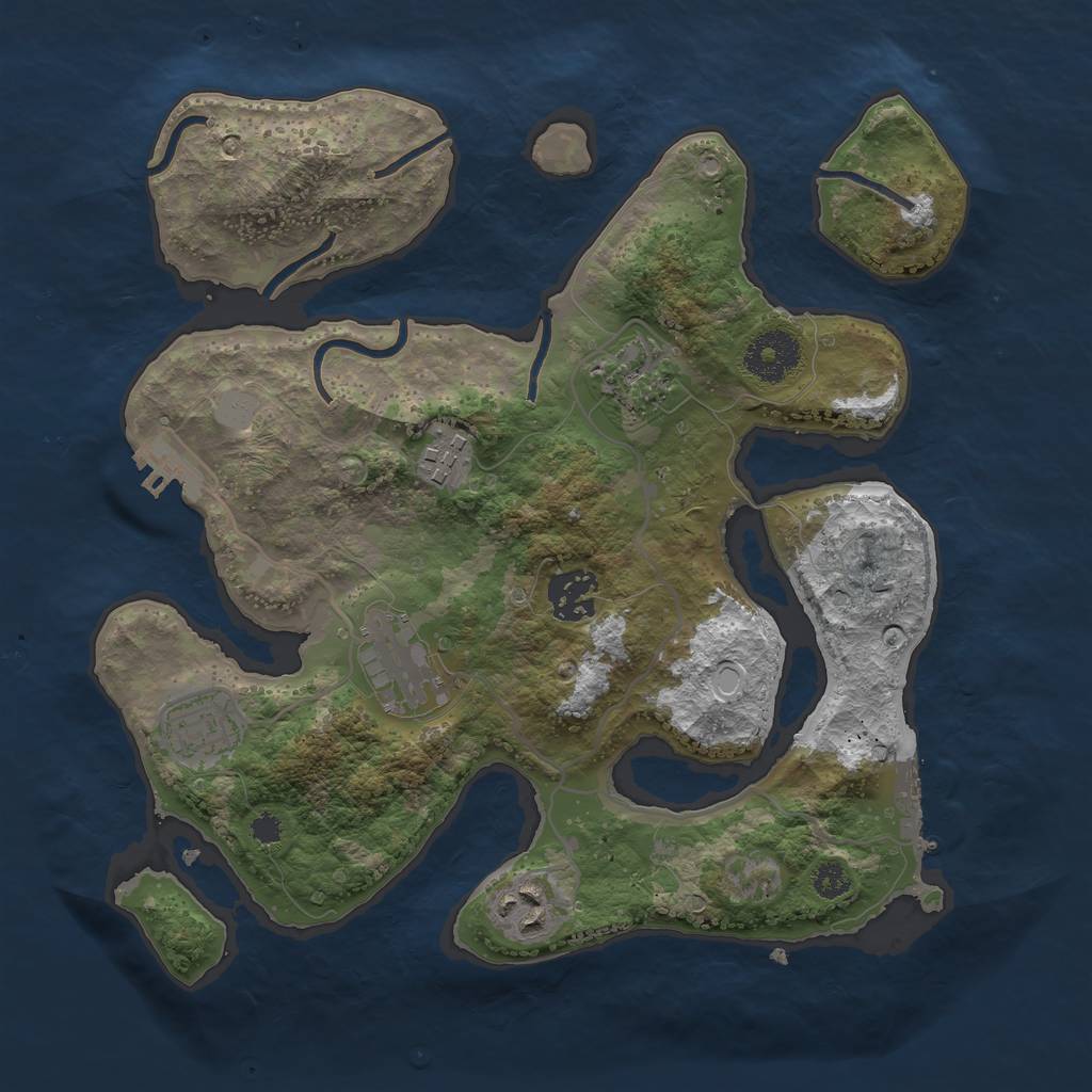 Rust Map: Procedural Map, Size: 3100, Seed: 4, 13 Monuments