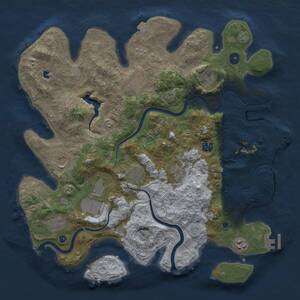 Thumbnail Rust Map: Procedural Map, Size: 4000, Seed: 774732109, 16 Monuments