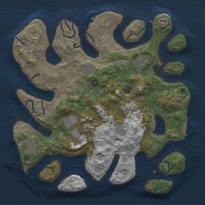 Thumbnail Rust Map: Procedural Map, Size: 4000, Seed: 774732109, 18 Monuments