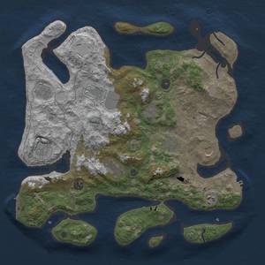 Thumbnail Rust Map: Procedural Map, Size: 4000, Seed: 888850874, 18 Monuments