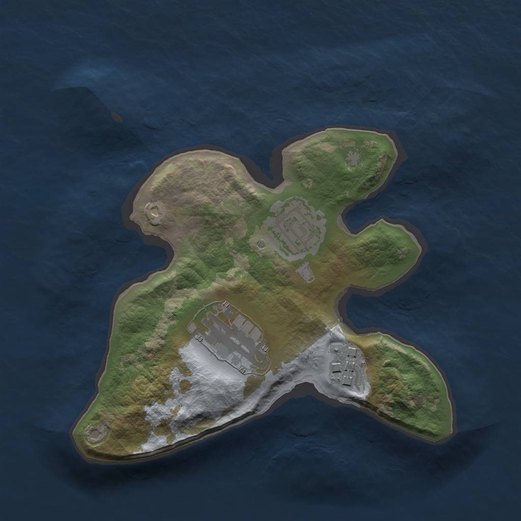 Rust Map: Barren, Size: 2000, Seed: 458745962, 5 Monuments