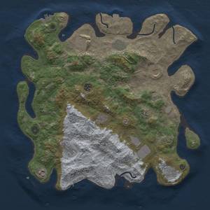 Thumbnail Rust Map: Procedural Map, Size: 4000, Seed: 1022, 19 Monuments