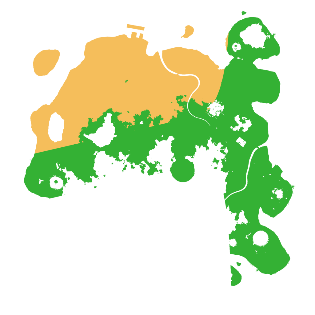 Biome Rust Map: Procedural Map, Size: 3600, Seed: 26
