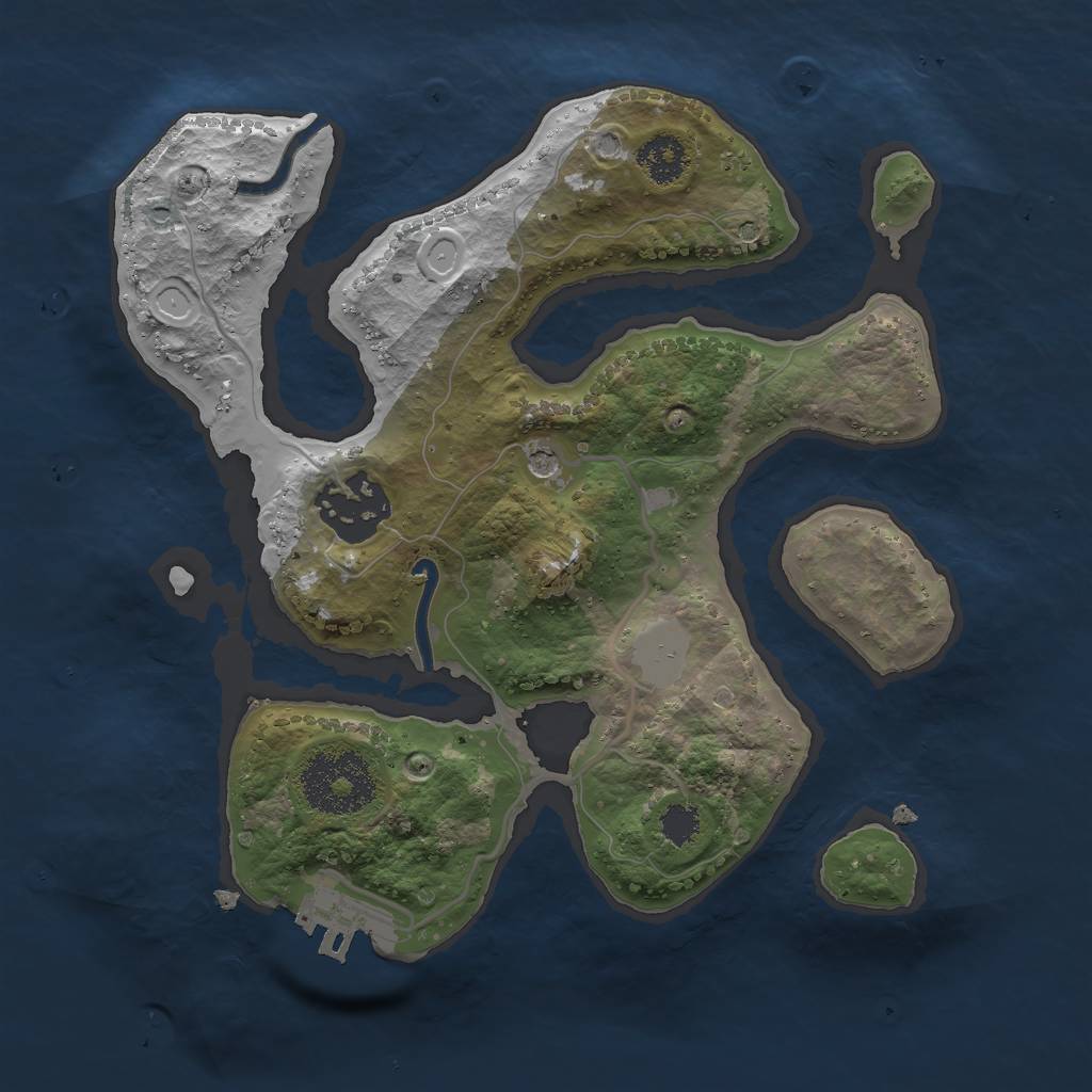 Rust Map: Procedural Map, Size: 2350, Seed: 17933998, 8 Monuments