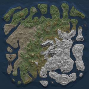 Thumbnail Rust Map: Procedural Map, Size: 6000, Seed: 44, 19 Monuments