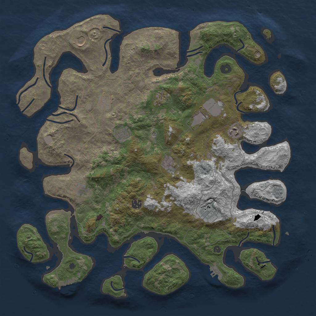 Rust Map: Procedural Map, Size: 4500, Seed: 567346043, 19 Monuments