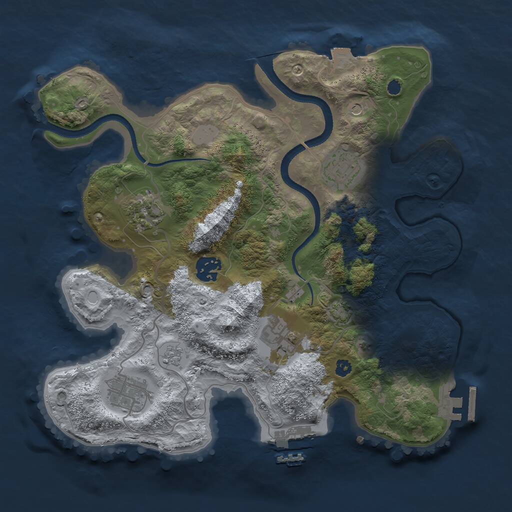Rust Map: Procedural Map, Size: 3000, Seed: 1667593805, 11 Monuments