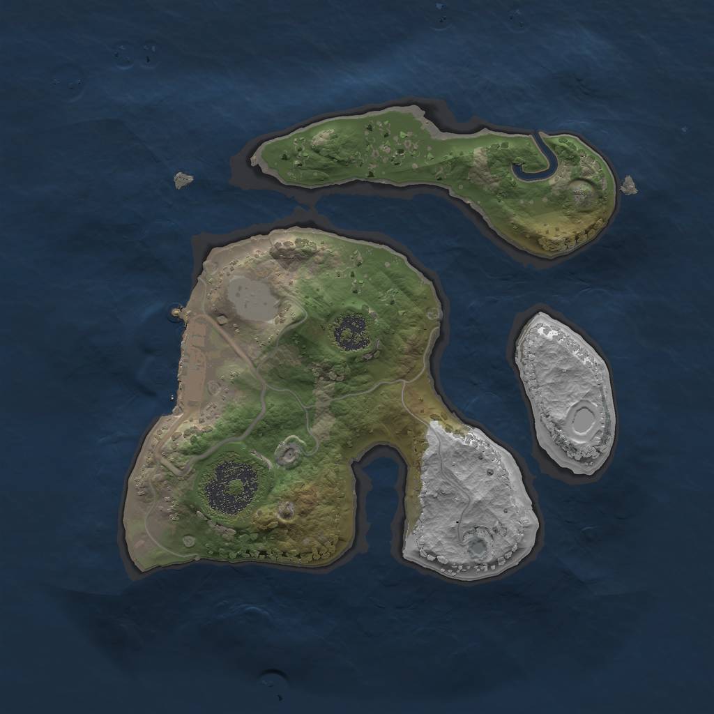 Rust Map: Procedural Map, Size: 2000, Seed: 2020, 6 Monuments