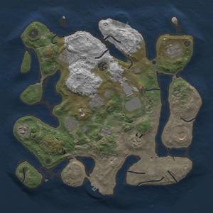 Thumbnail Rust Map: Procedural Map, Size: 3500, Seed: 5797001, 18 Monuments