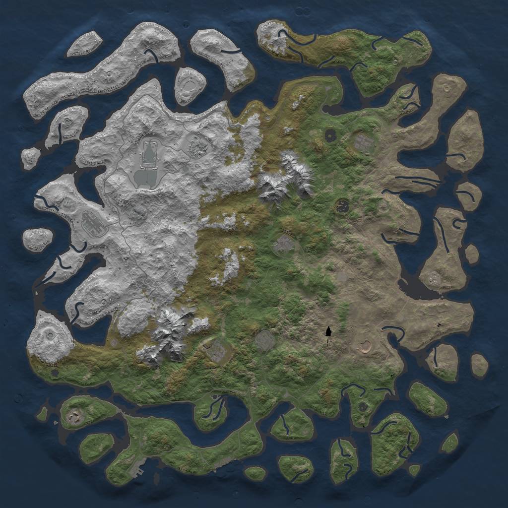 Rust Map: Procedural Map, Size: 6000, Seed: 98551235, 19 Monuments
