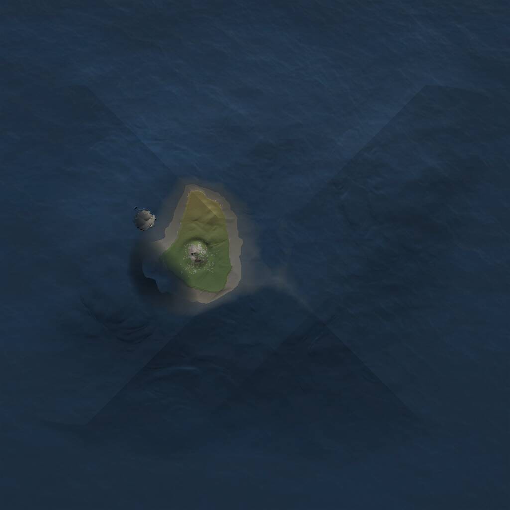 Rust Map: Procedural Map, Size: 1000, Seed: 74633, 1 Monuments