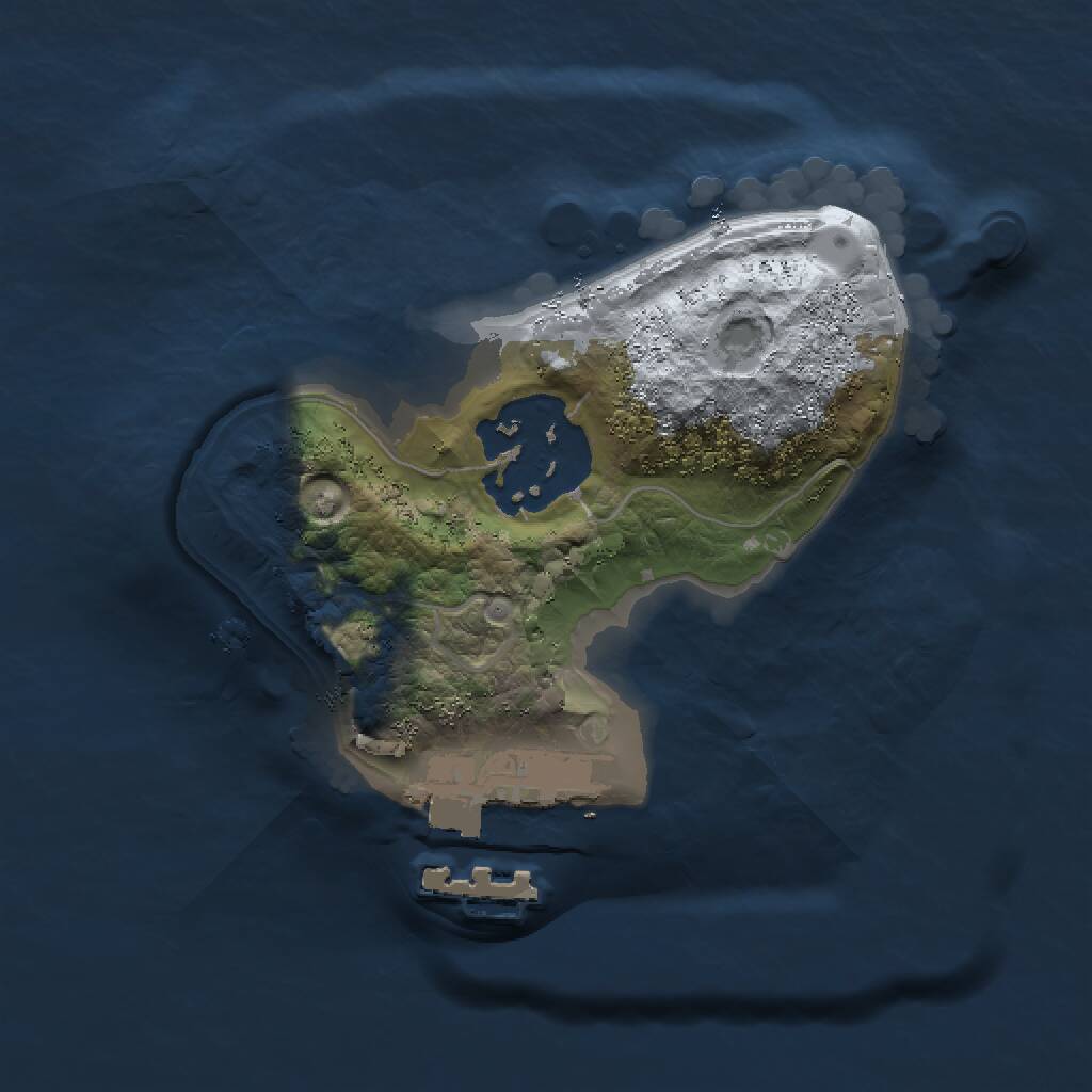 Rust Map: Procedural Map, Size: 1450, Seed: 858586, 3 Monuments