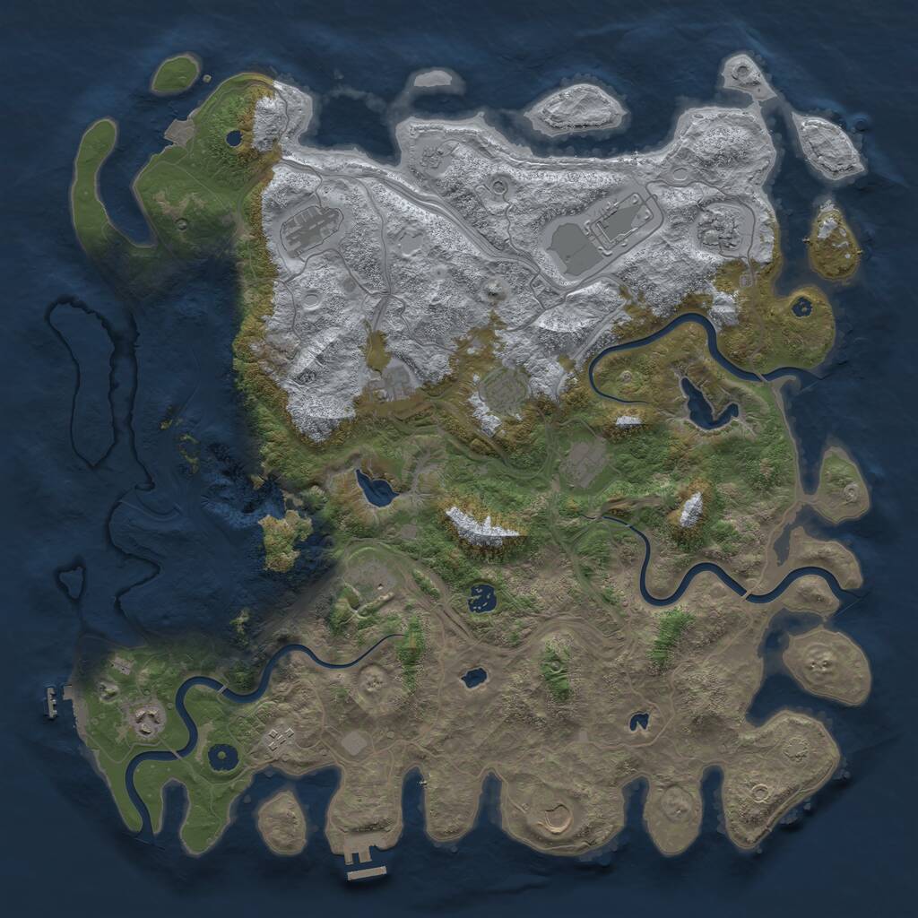 Rust Map: Procedural Map, Size: 4750, Seed: 67845678, 17 Monuments