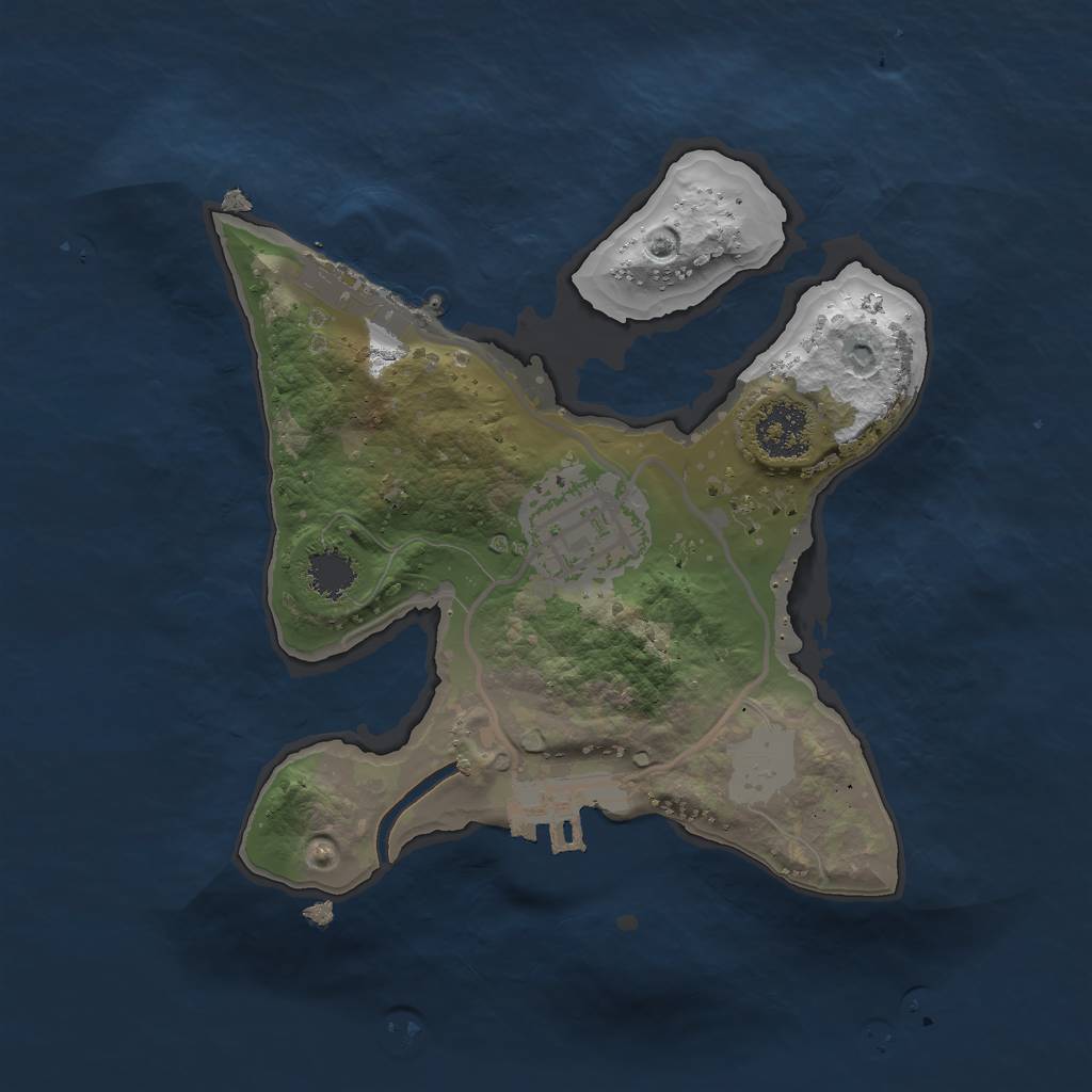 Rust Map: Procedural Map, Size: 2000, Seed: 41244, 8 Monuments