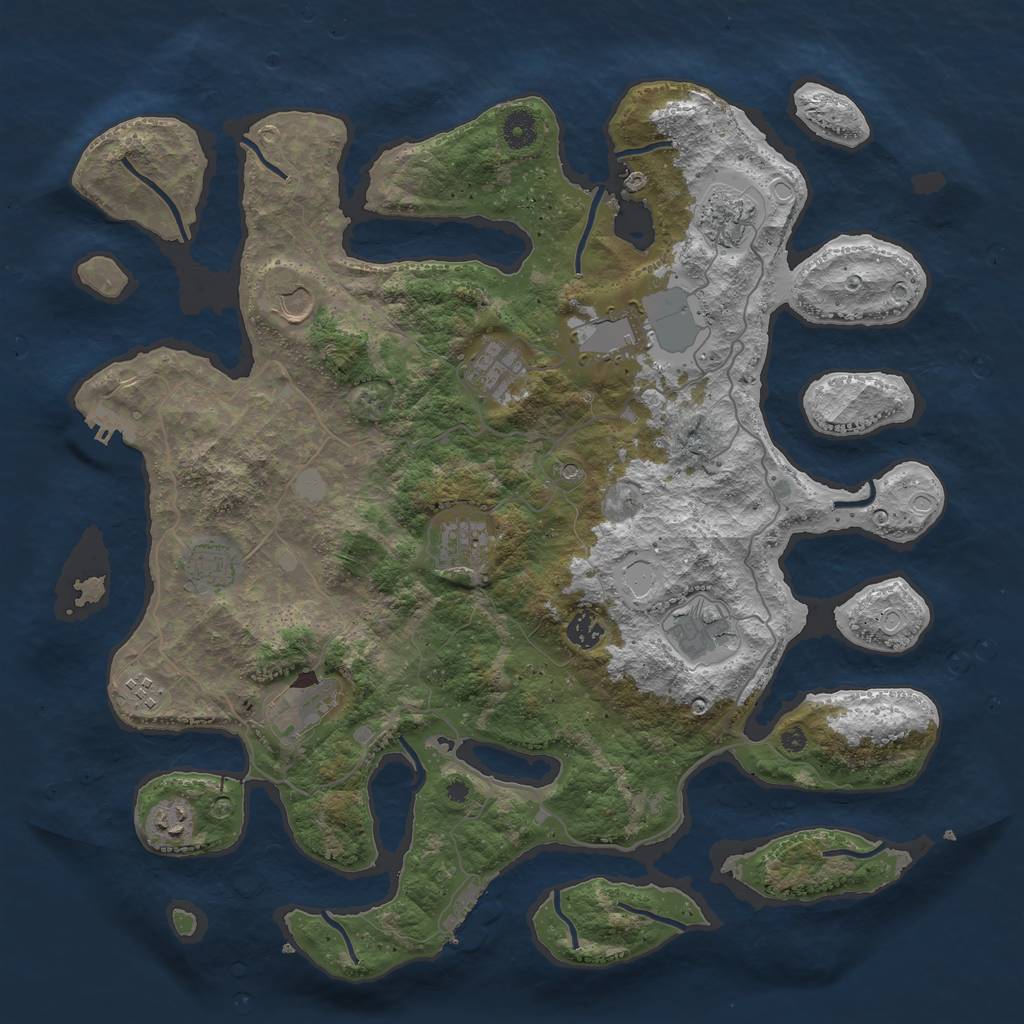 Rust Map: Procedural Map, Size: 4250, Seed: 1589962481, 19 Monuments