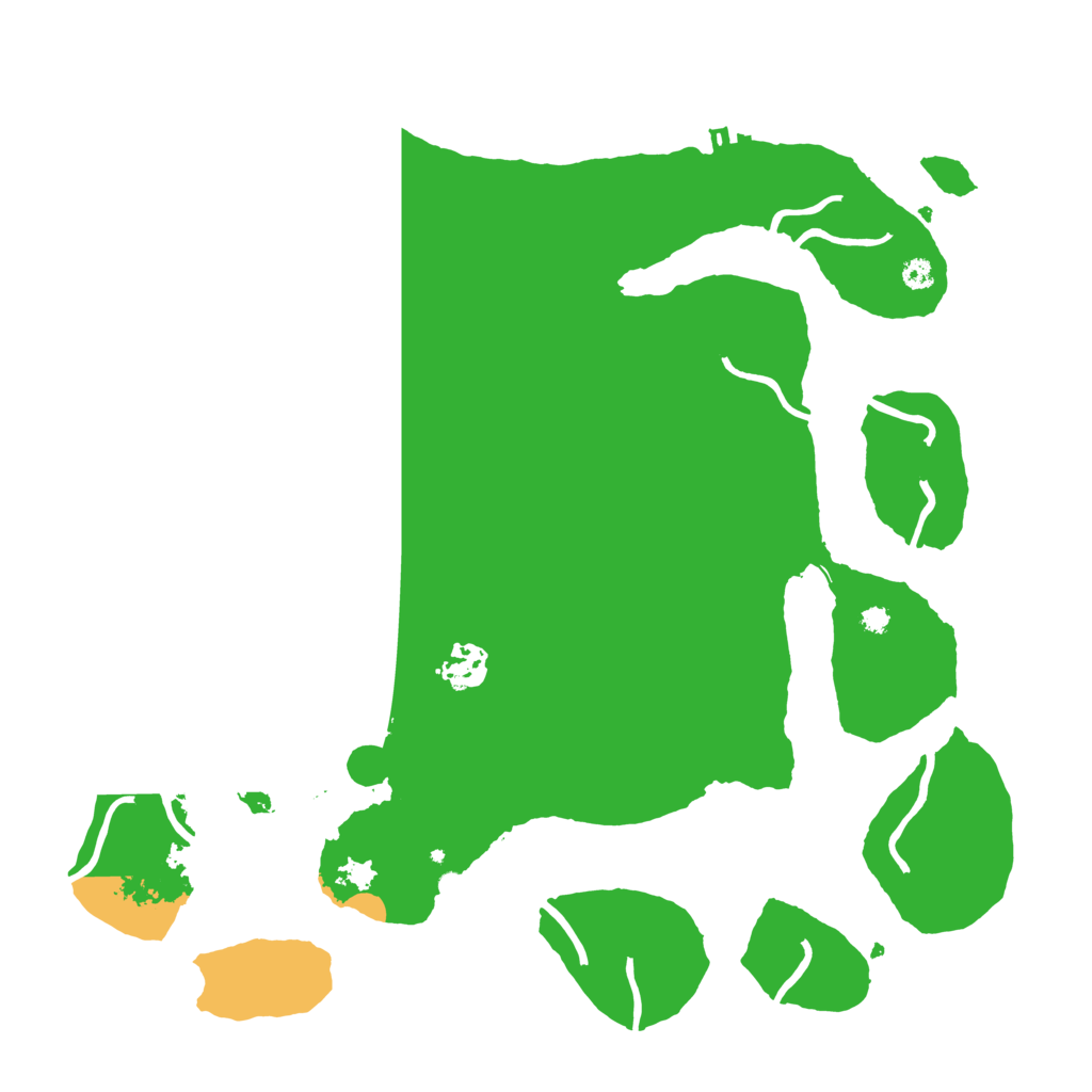 Biome Rust Map: Procedural Map, Size: 3550, Seed: 58021