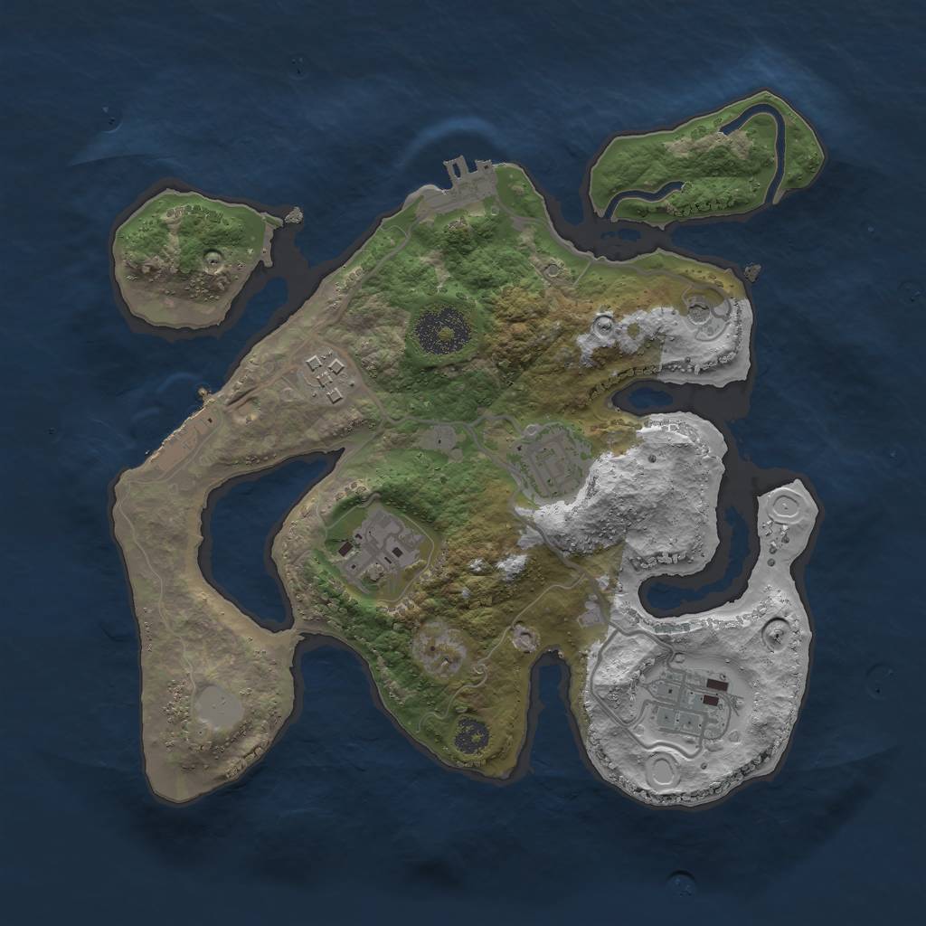 Rust Map: Procedural Map, Size: 2700, Seed: 693723227, 12 Monuments