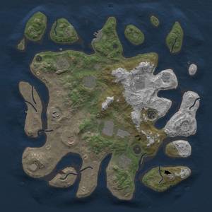 Thumbnail Rust Map: Procedural Map, Size: 3750, Seed: 420, 17 Monuments