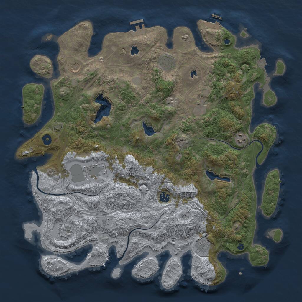 Rust Map: Procedural Map, Size: 4500, Seed: 1846375, 15 Monuments