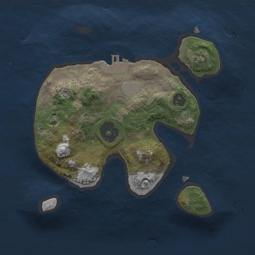Rust Map: Procedural Map, Size: 2000, Seed: 1494512009, 6 Monuments