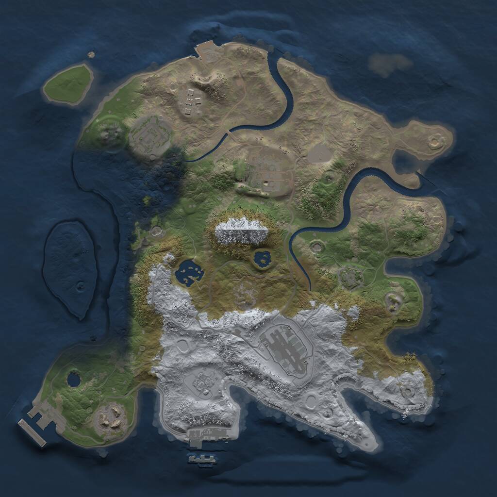 Rust Map: Procedural Map, Size: 2900, Seed: 1660897768, 12 Monuments