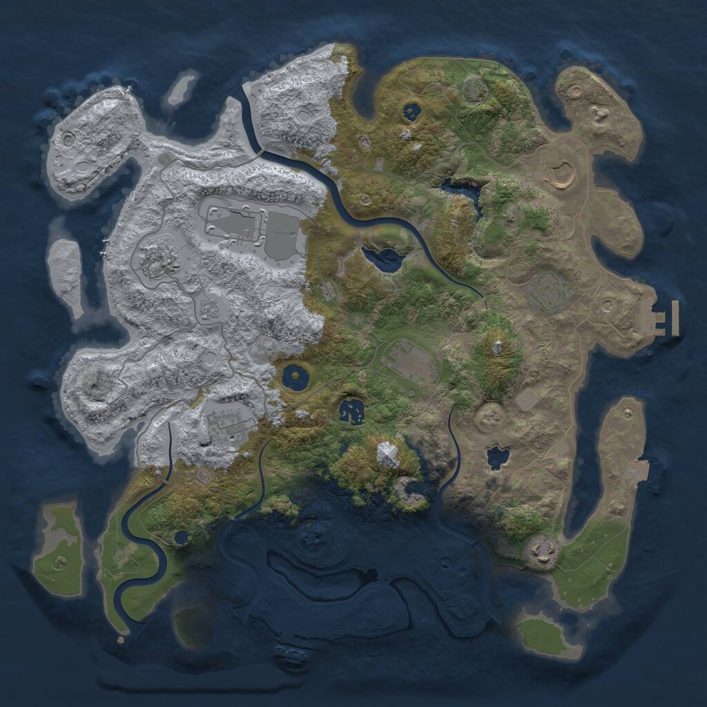 Rust Map: Procedural Map, Size: 4000, Seed: 335016282, 15 Monuments