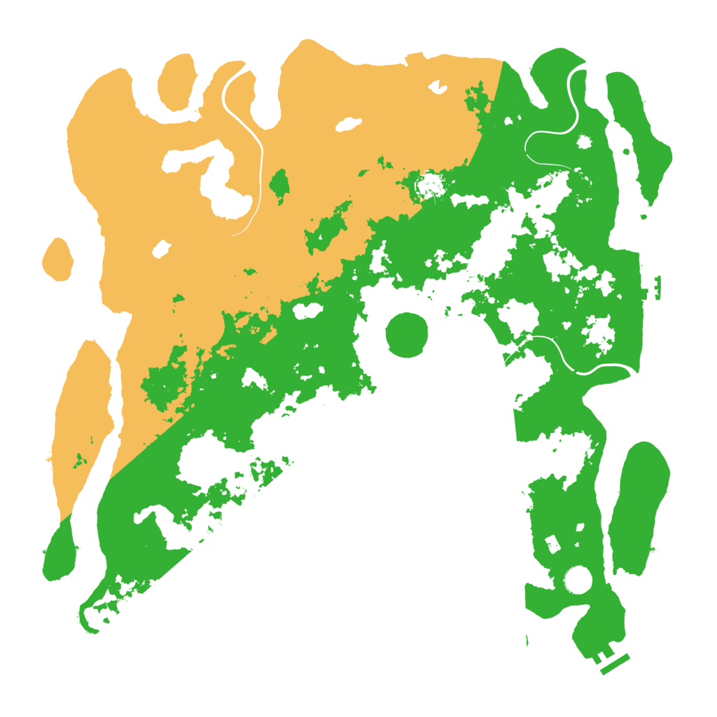 Biome Rust Map: Procedural Map, Size: 4500, Seed: 7491