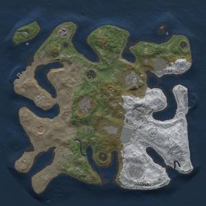 Thumbnail Rust Map: Procedural Map, Size: 3500, Seed: 14, 18 Monuments