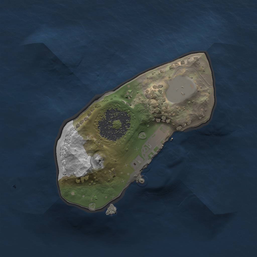 Rust Map: Procedural Map, Size: 1200, Seed: 51340, 4 Monuments