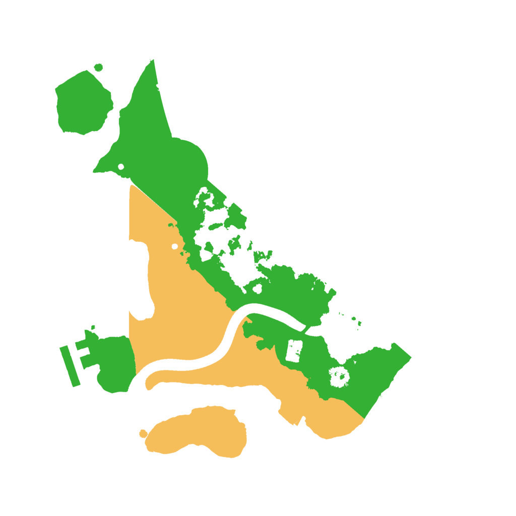 Biome Rust Map: Procedural Map, Size: 2500, Seed: 645908008