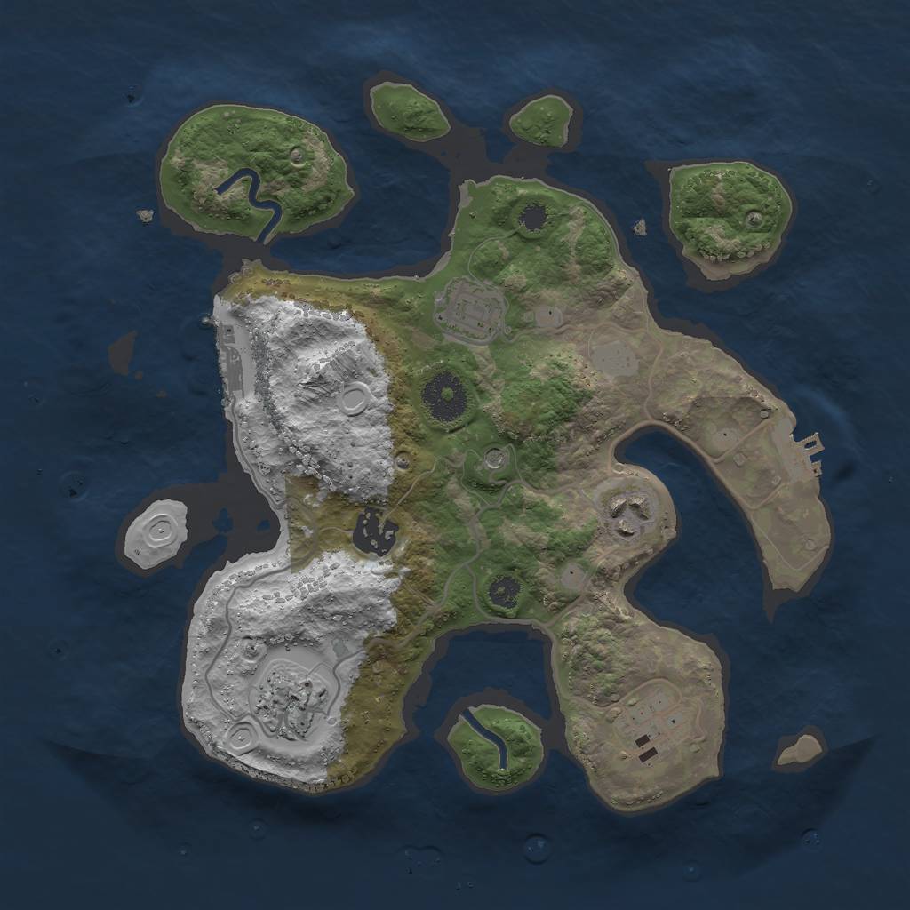Rust Map: Procedural Map, Size: 2988, Seed: 100, 13 Monuments