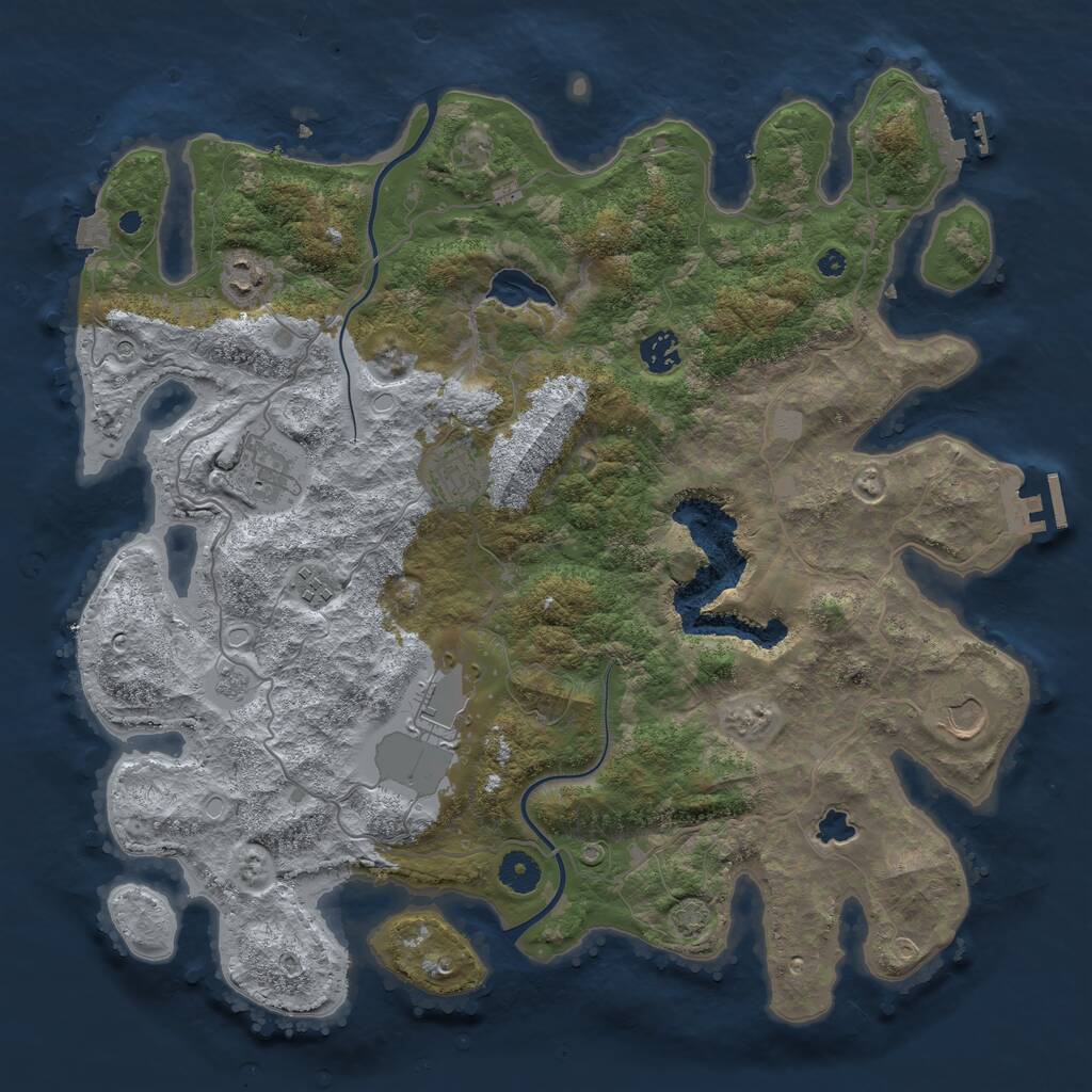 Rust Map: Procedural Map, Size: 4000, Seed: 159, 13 Monuments