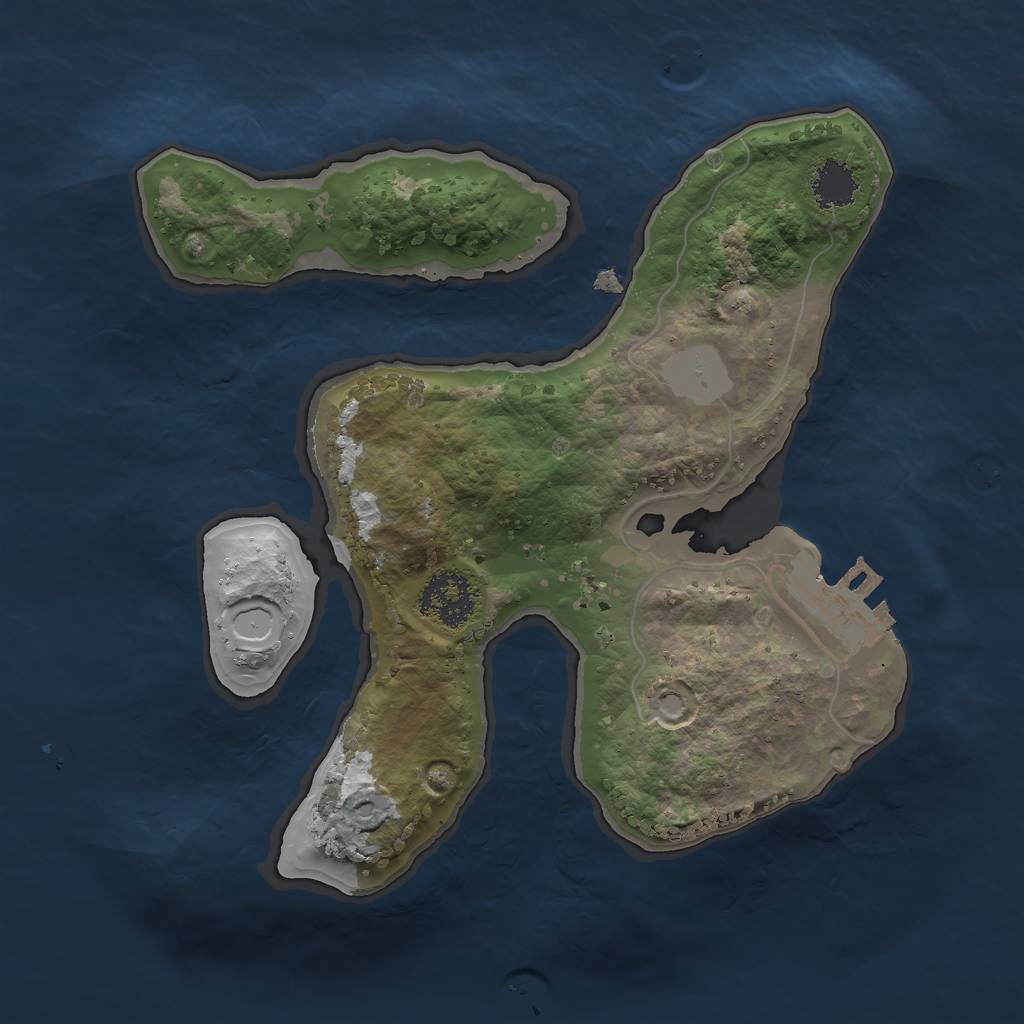 Rust Map: Procedural Map, Size: 1900, Seed: 17777, 6 Monuments