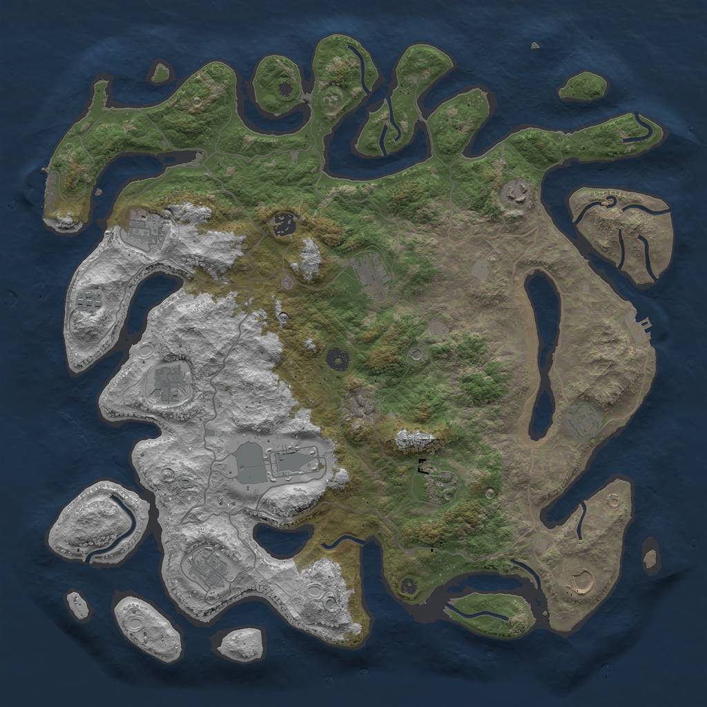 Rust Map: Procedural Map, Size: 4500, Seed: 2022661, 19 Monuments